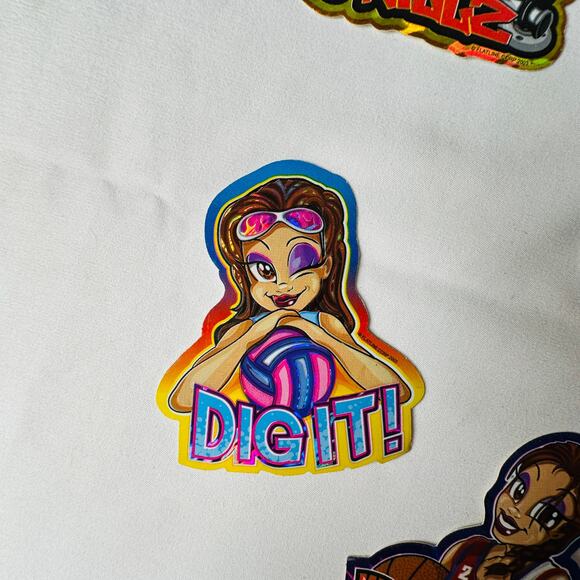 Vintage 2003 Y2k Extreme Hotteez Athletic Sporty, DJ Sticker Set (4) - Picture 5 of 7